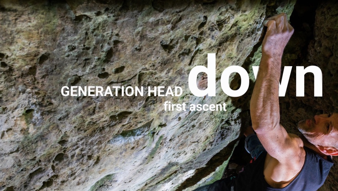 Maik Urbczat bouldering in "Generation-Head-Down"- Picture-Urbczat