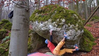 Maik Urbczat in “Monolith” first ascent